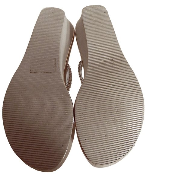 Max Collection Wedge Thong Sandals with Sequined Accent, Slip-on Shoes, Sandal - Picture 11 of 12